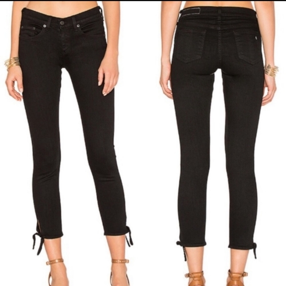 rag & bone Denim - Rag & bone Stevie Crop Ankle  Black jeans